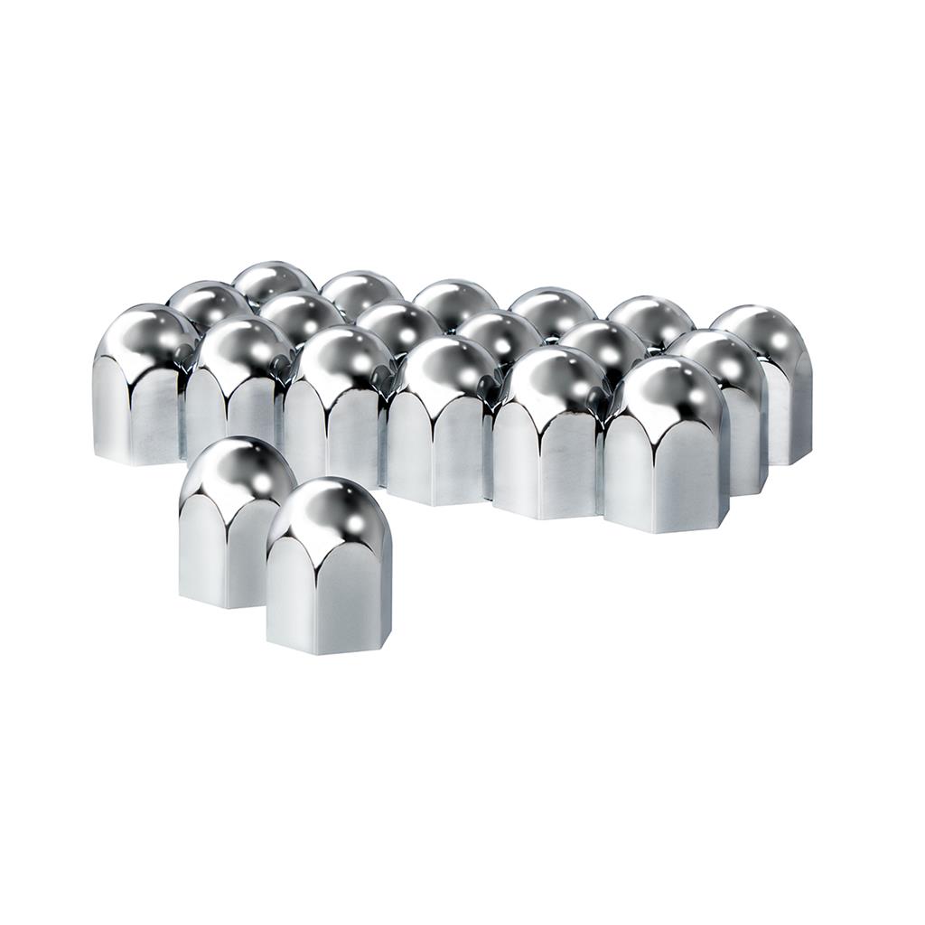 1 1/2 Inch X 2 1/4 Inch Chrome Plastic Standard Nut Cover - Push-On