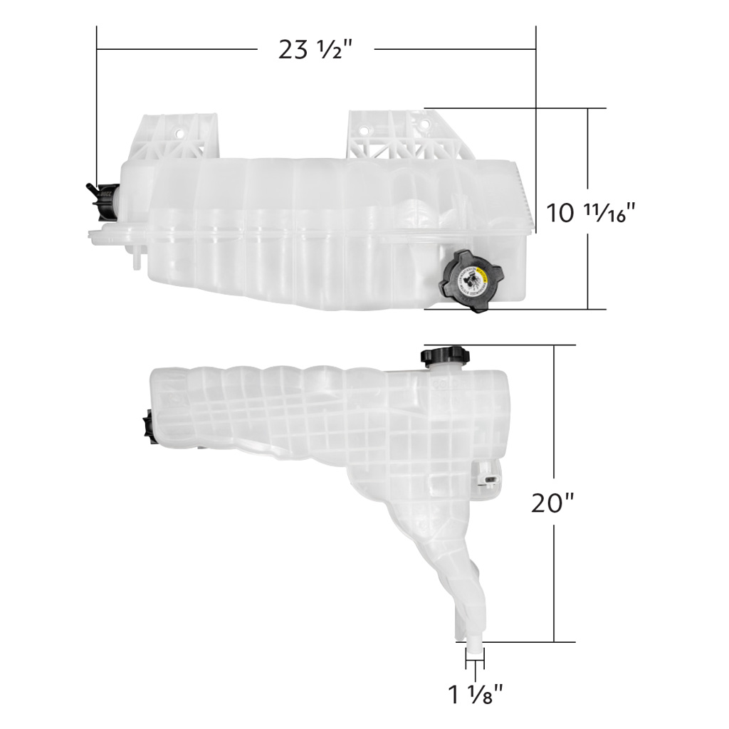Exterior Pressurized Coolant Reservoir and Level Sensor for 20132021