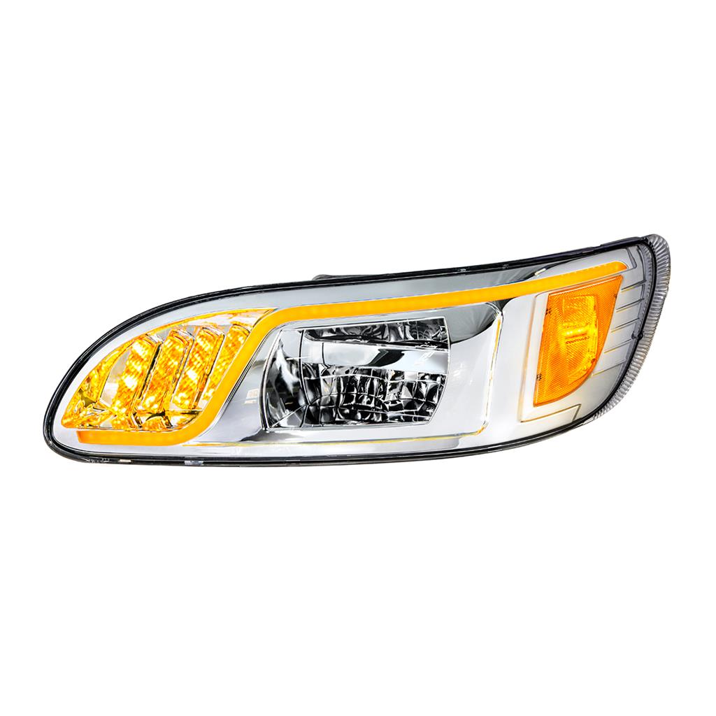 Headlights Full LED Headlight for Peterbilt Chrome Driver