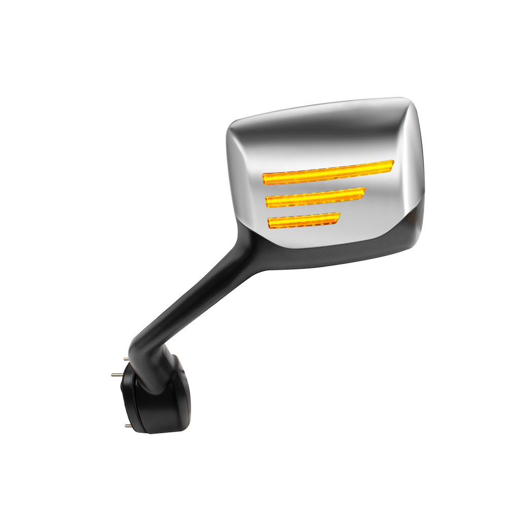 Exterior: Hood Mirror Assembly with Sequential LED Turn Signal for