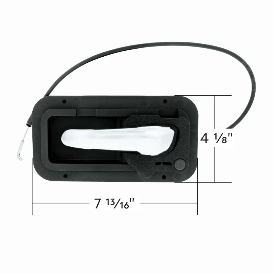 Door Accessories: Interior Door Handle w/ Cable and Base f