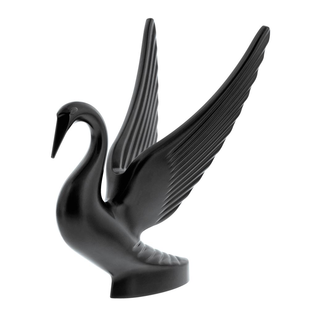 Hood Ornaments DieCast Swan Hood Ornament Matte Black