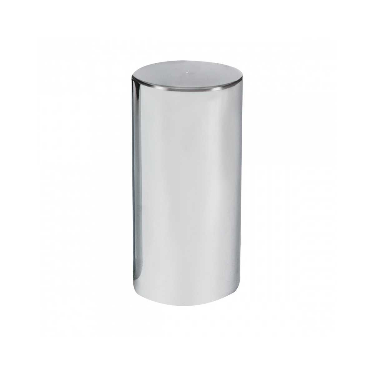 33 mm x 4 1/4 Inch Chrome Plastic Tall Cylinder Nut Cover - Thread-On - 10 Pack