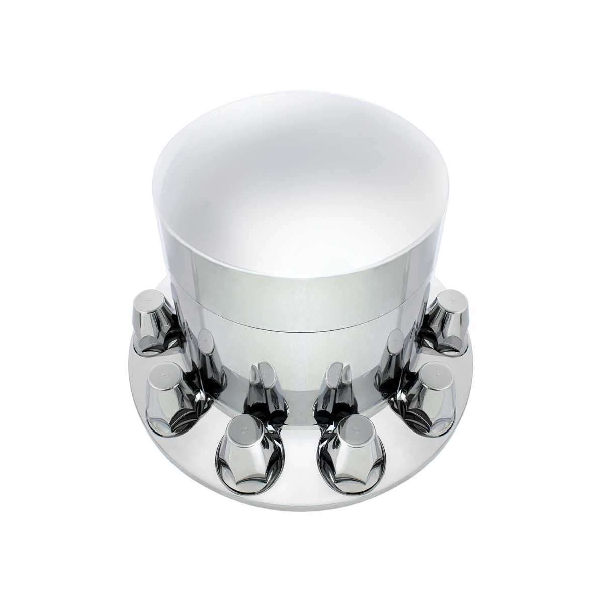 Rear Axle Covers 33 mm ThreadOn Extra Tall Rear Axle Chrome Cover Set