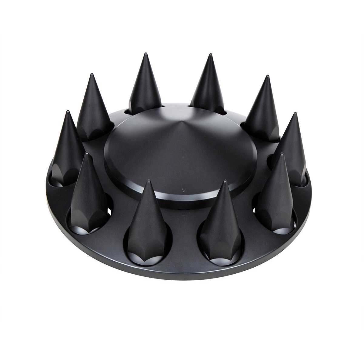 Matte Black Pointed Axle Cover Combo Kit w/ 33mm Spike Nut Covers & Tool 