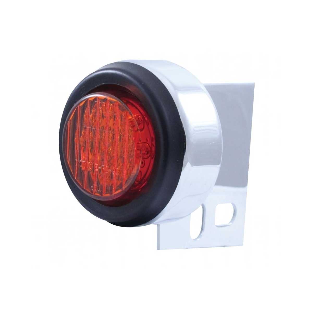 9 LED Universal Mud Flap Hanger End Light w/ Grommet - Red LED/Red Lens