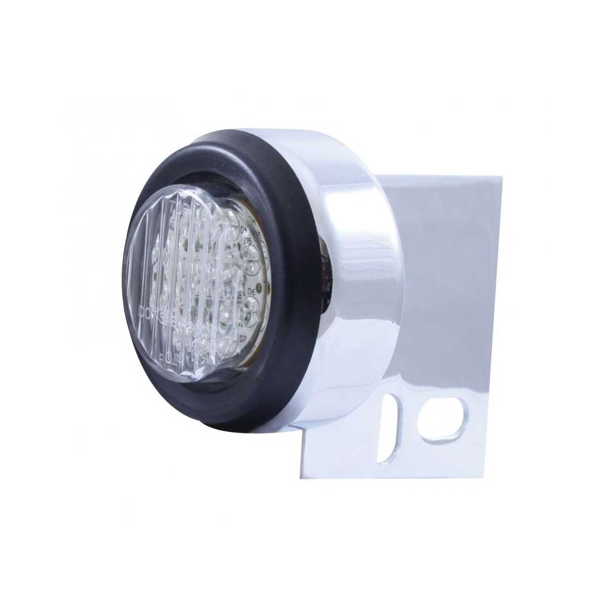 9 LED Universal Mud Flap Hanger End Light w/ Grommet - Red LED/Clear Lens