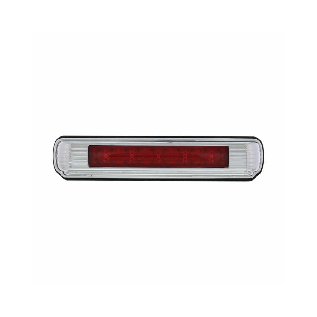Red LED 11 LED Chrome License Plate Light w/ Third Brake Light 