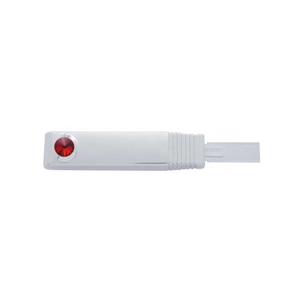 Chrome Turn Signal Lever Cover - Red Diamond