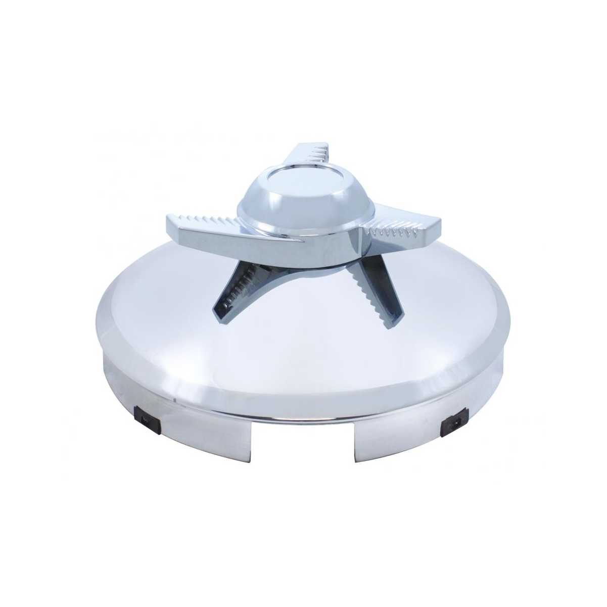 4 Even Stainless Front Hub Cap w/ Right Swing Spinner - 1