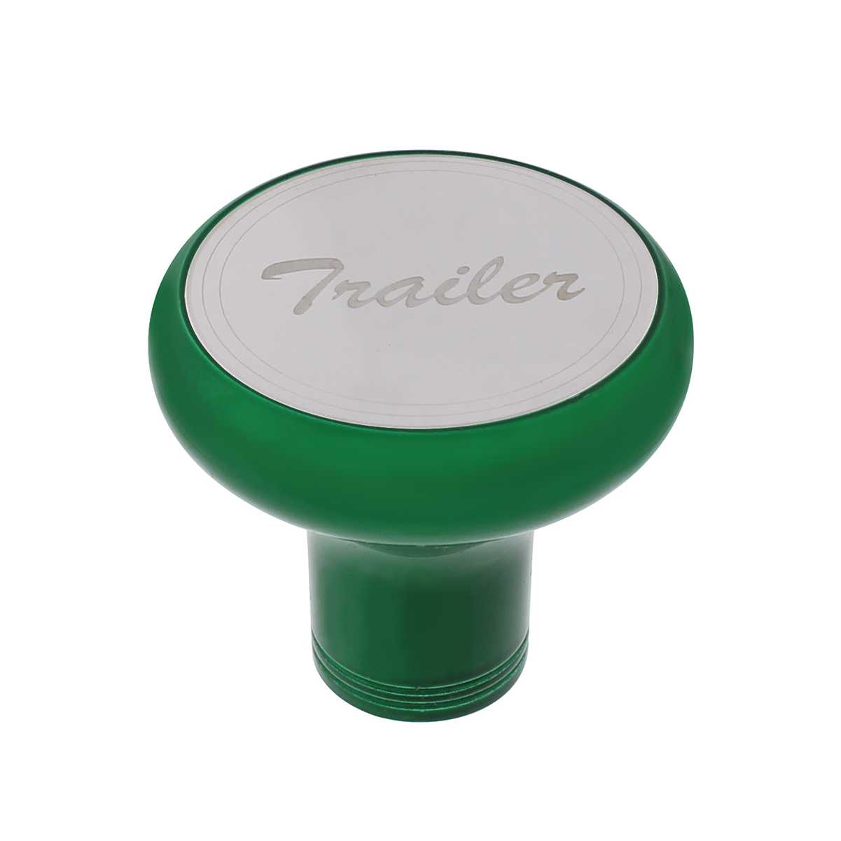 Air Valve Knobs Trailer Deluxe Aluminum ScrewOn Air Valve Knob Stainless Plaque Emerald Green