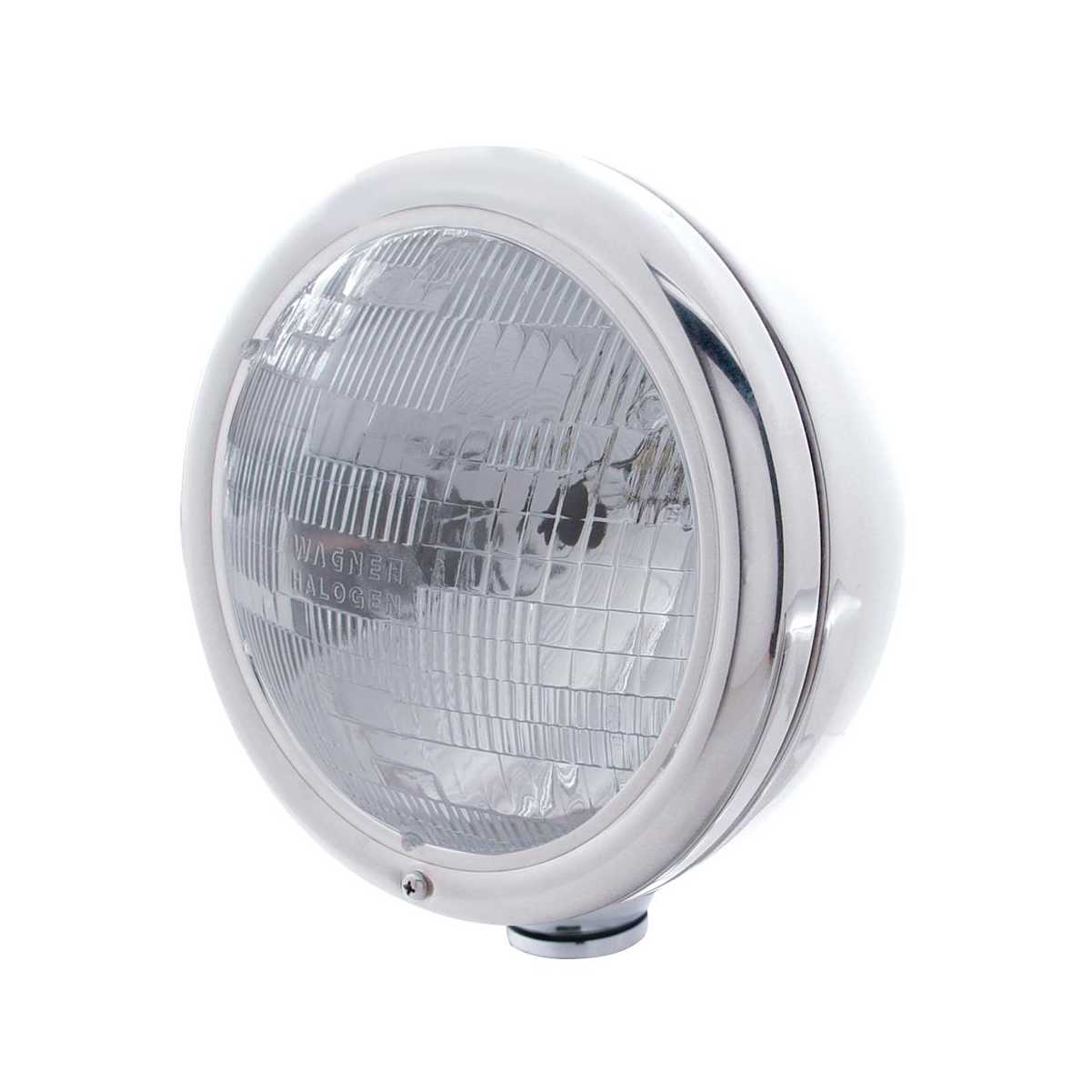 Headlight Assemblies: Stainless Classic Headlight - H6024 Bulb