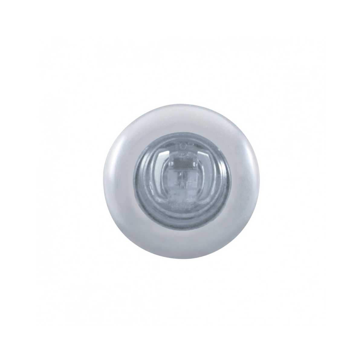 Peterbilt Air Cleaner Bracket w/ Mini Lights & Bezels - Amber LED/Clear Lens