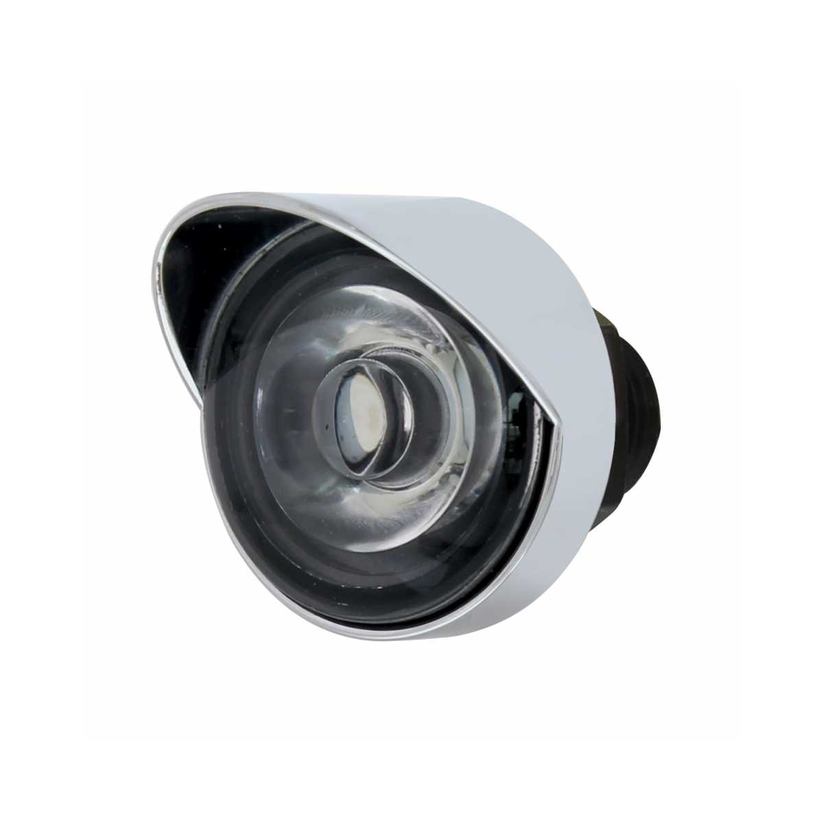 Peterbilt Air Cleaner Bracket w/ Mini Lights & Visors - Amber LED/Clear Lens