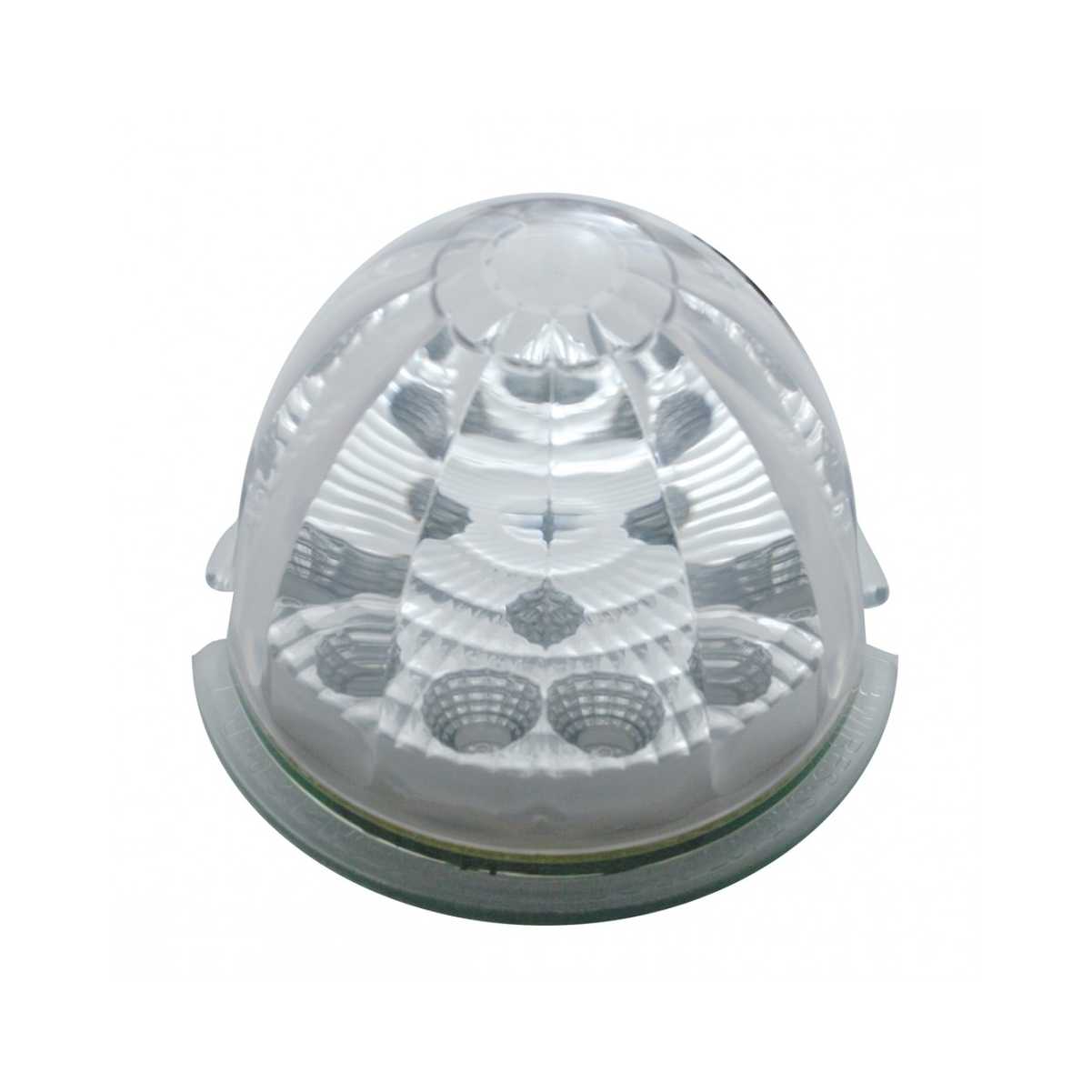 Peterbilt Air Cleaner Bracket w/ Eight 17 LED Lights & Visors - Clear Lens