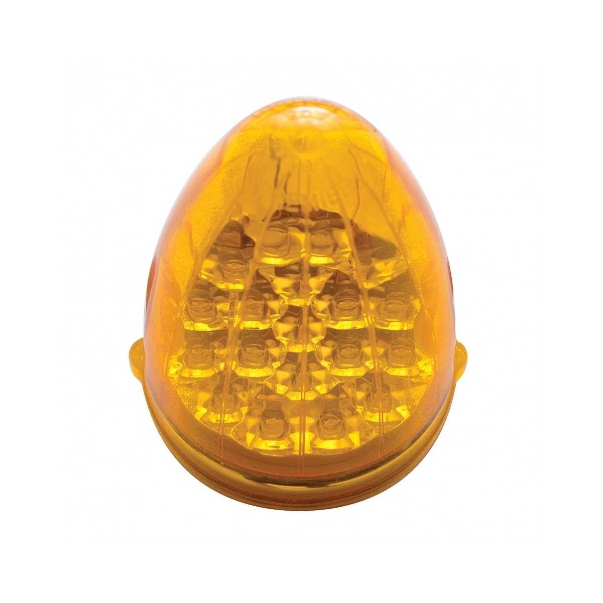 Peterbilt Front Air Cleaner Bracket w/ Lights & Visors - Amber LED/Amber Lens