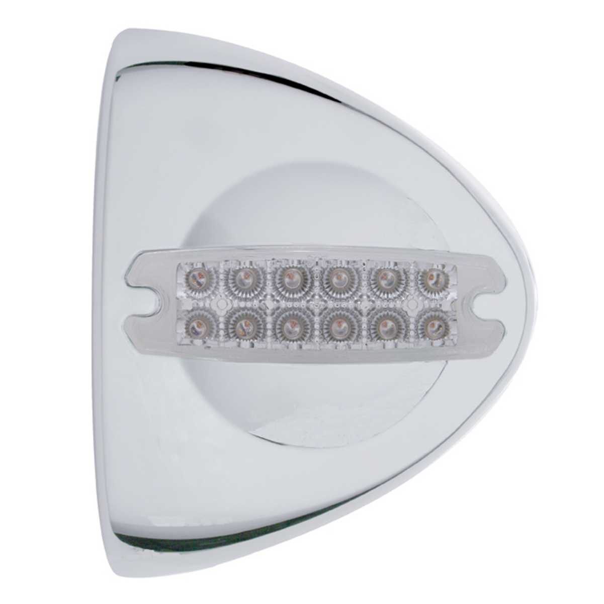 12 LED Reflector Headlight Turn Signal Light Cover - Amber LED/Clear Lens
