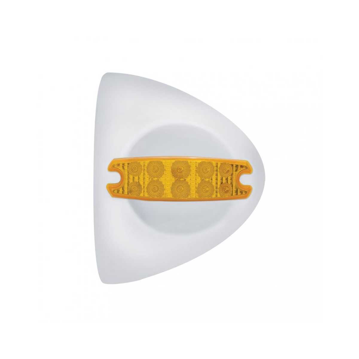 10 LED Reflector Headlight Turn Signal Light Cover - Amber LED/Amber Lens