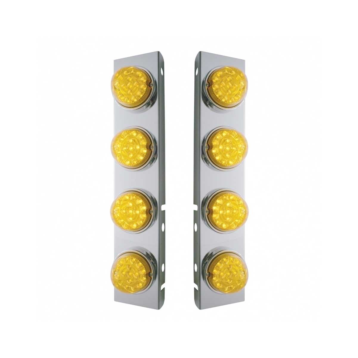 Peterbilt 17 LED Clear Style Reflector Lights - Amber LED/Amber Lens