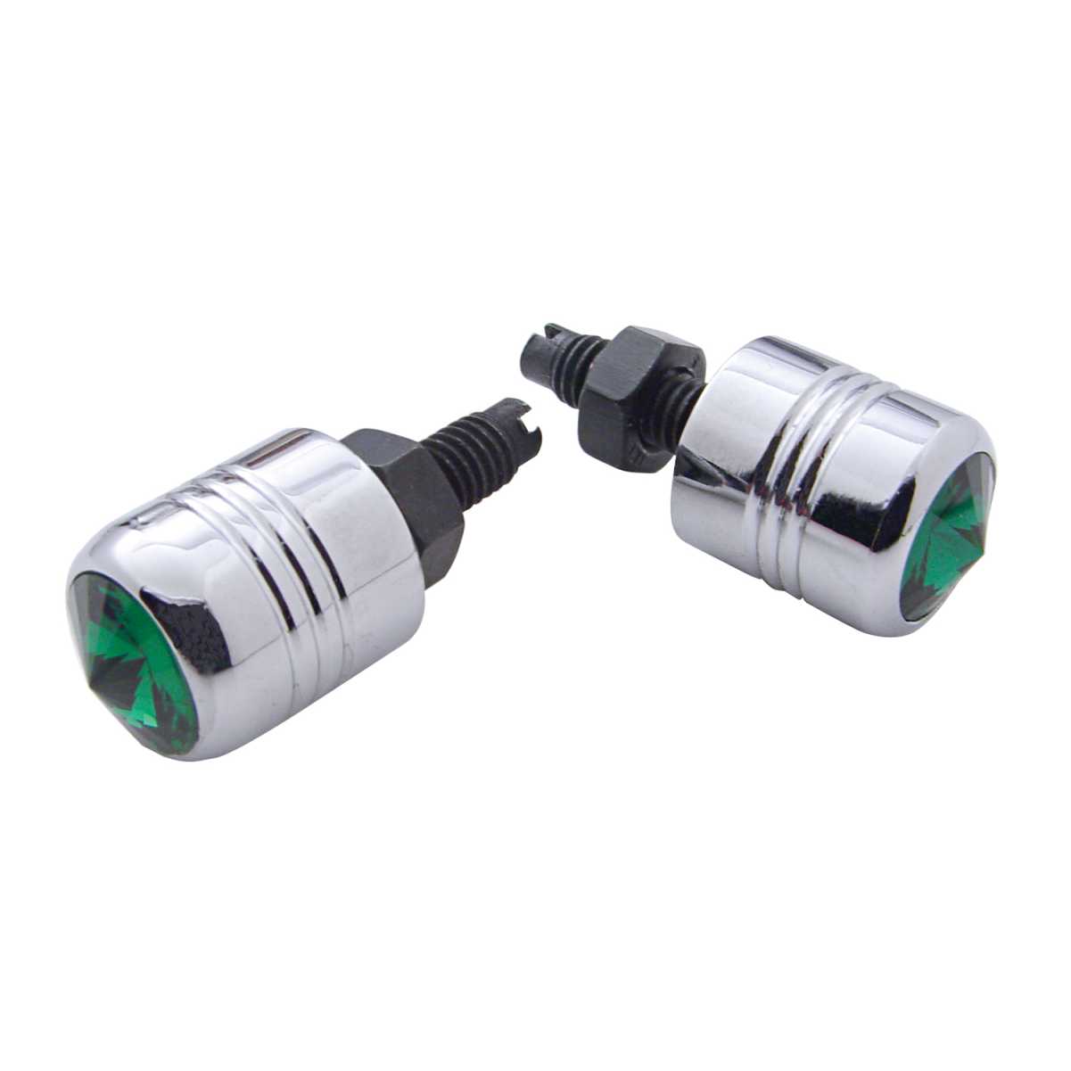 License Plate Accessories License Plate Fastener Green Diamond