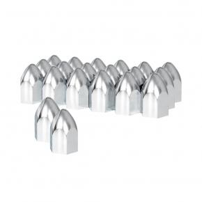 1 1/2 Inch x 2 3/4 Inch Chrome Plastic Bullet Nut Cover - Push-On