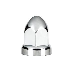 33 mm x 2 3/4 Inch Chrome Bullet Nut Cover with Flange - Push-On - 10 Pack
