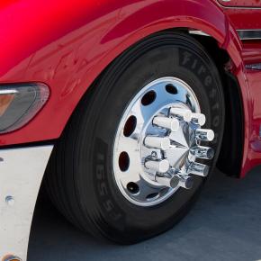 Pointed Axle Cover Combo Kit with 33mm Thread-On Cylinder Lug Nut Covers in Chrome