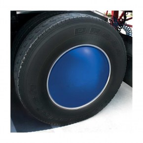 Alcoa Aero Full-Moon Rear Axle Cover Kit with Thread-on Lug Nut Covers - Indigo Blue