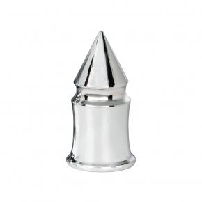 33 mm x 4 3/8 Inch V-Spike Lug Nut Cover with Thread-On in Chrome