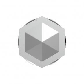 33 mm x 4 1/4 Inch Chrome Hexagon Style Lug Nut Cover with Thread-On