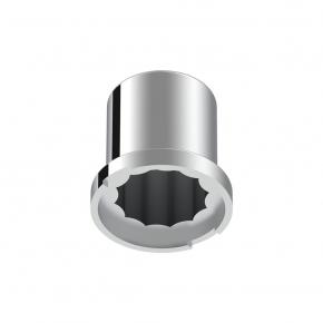 3/4 Inch x 1 1/4 Inch Flat Top Nut Cover in Chrome as Push-On
