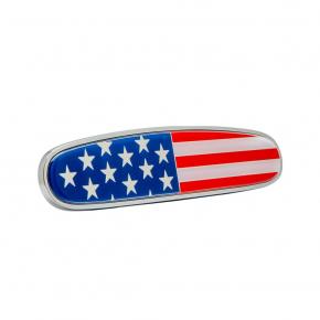 Chrome Plated Die Cast USA Flag Emblem for Freightliner Trucks