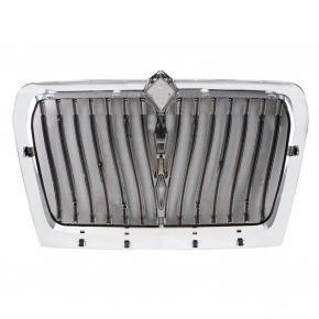 Chrome Curved Style Grille with Bug Screen for 2018-2023 International LT Trucks