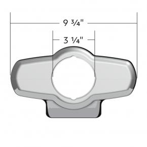 Upper Steering Column Cover for Peterbilt 378, 379, 330, 335 in Chrome