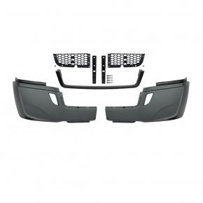 5-Piece Bumper Kit without Fog Light Opening for 2018-2024 Freightliner Cascadia in Black
