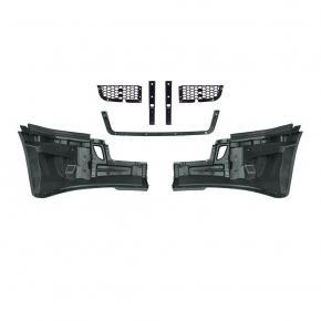 5-Piece Bumper Kit without Fog Light Opening for 2018-2022 Freightliner Cascadia in Black