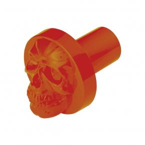3D Skull Air Valve Knob - Cadmium Orange