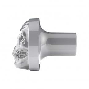 3D Skull Air Valve Knob - Liquid Silver
