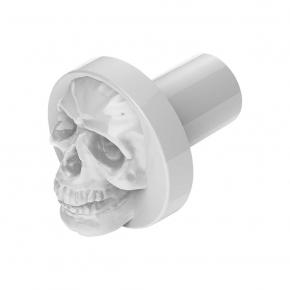 3D Skull Air Valve Knob - Pearl White