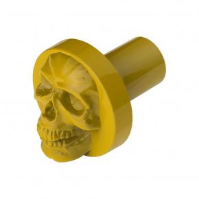 3D Skull Air Valve Knob - Electric Yellow