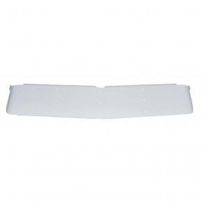 12 Inch Drop Sun Visor for Kenworth W900 with Curved Windshield in Stainless Steel