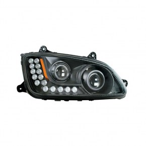 Blackout Projection Headlight for Kenworth T660/T440/T470 with LED Turn - Passenger