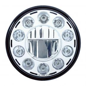 11 High Power LED 7 Inch Crystal Headlight Bulb in Chrome Style
