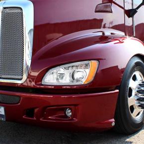 Full LED Headlight with Turn Signal and Position Light Bar for 2007-2017 Kenworth T660 in Chrome for Driver Side
