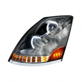 All LED Headlight for 2003-2017 Volvo VN/VNL in Chrome Style - Driver Side
