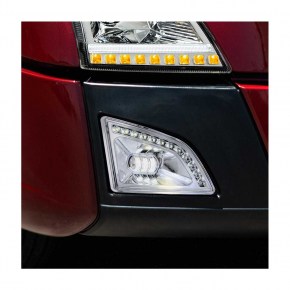 18 LED Projector Fog Light with Position for 2018-2022 Volvo VNL in Chrome Style - Passenger Side