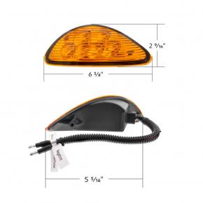 6 LED Rear Facing Turn Signal and Parking Light for International Durastar, 4200, 4300, 4400, and MV for Passenger Side