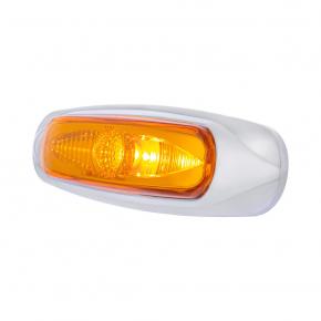 5-3/4 Inch Wide 3 Amber LEDs ViperEye Clearance Marker Light with Amber Lens