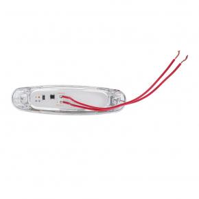 5-3/4 Inch Wide 3 Red LEDs ViperEye Clearance Marker Light with Clear Lens