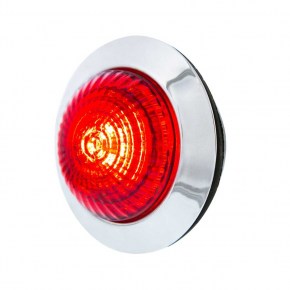 6 Red LED 1-1/4" Dual Function Clearance Marker Light - Red Lens